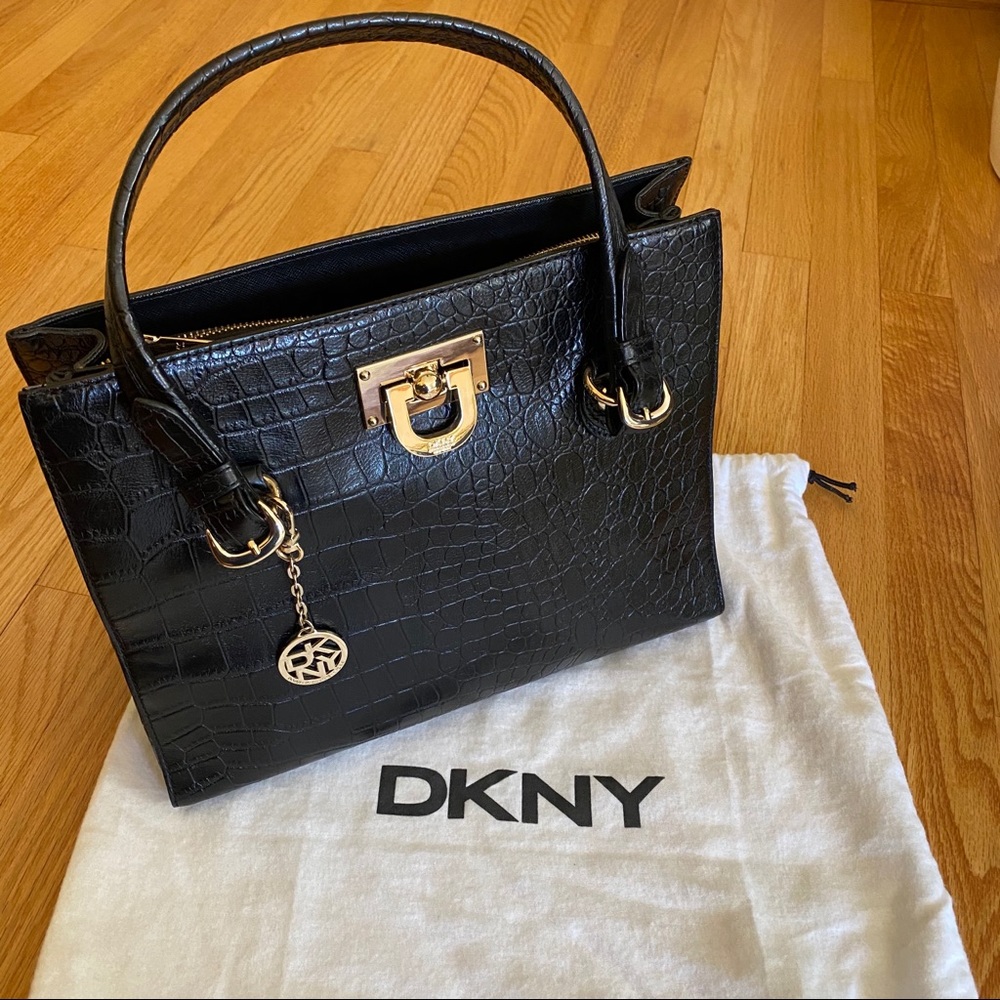 Like New DKNY Work Shopper Bag - Black